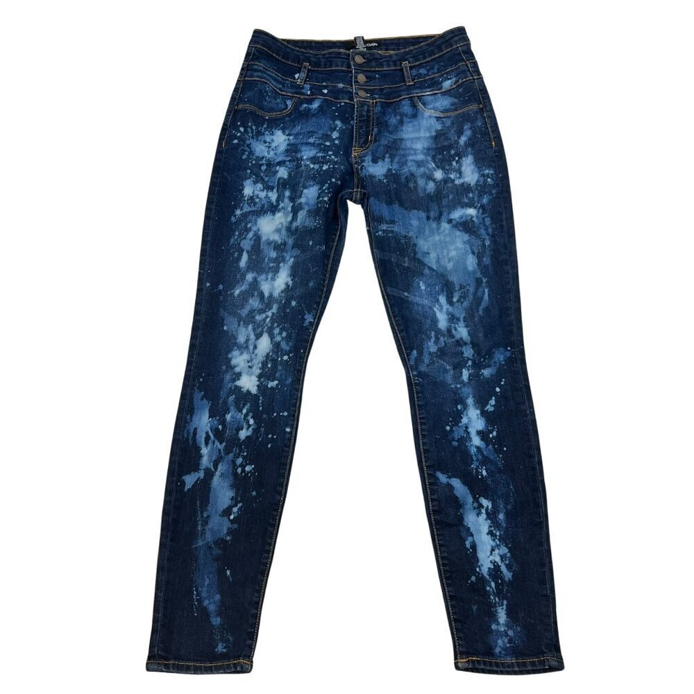 Refuge Women’s Splattered Jeans Skinny High Rise Size 12